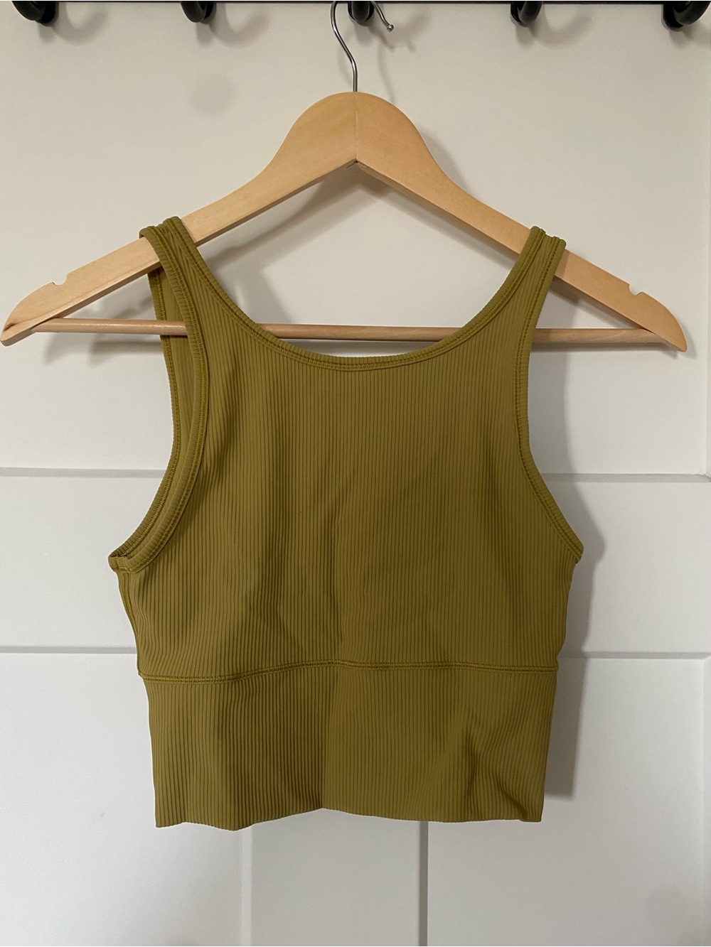 Ribbed Green Crop Lululemon Top